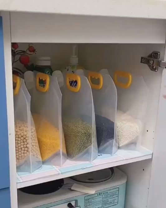 Food Storage Grain Bag With Holder